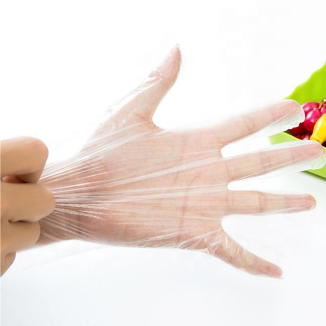 HDPE-Handschuh durchsichtige Kunststoff-Polyethylen-Einwegreinigung