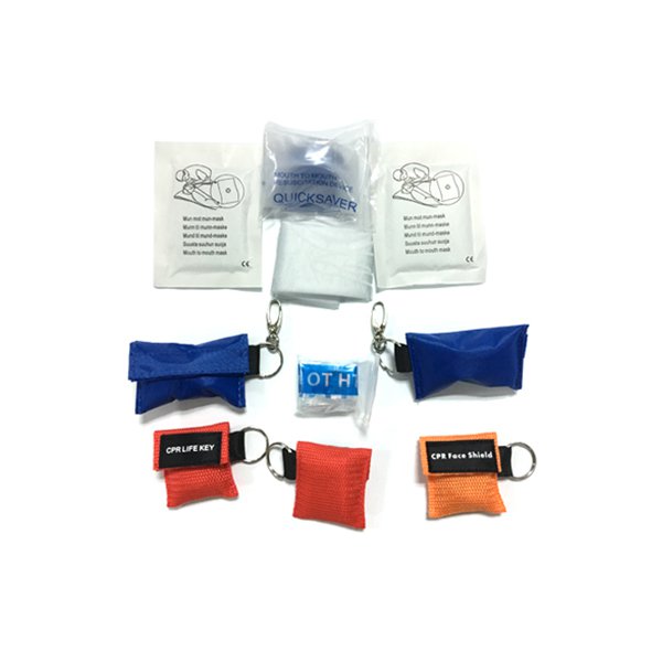  Keychain CPR Face Mask Disposable Mouth-to-mouth Breathing Face Mask With Valve 
